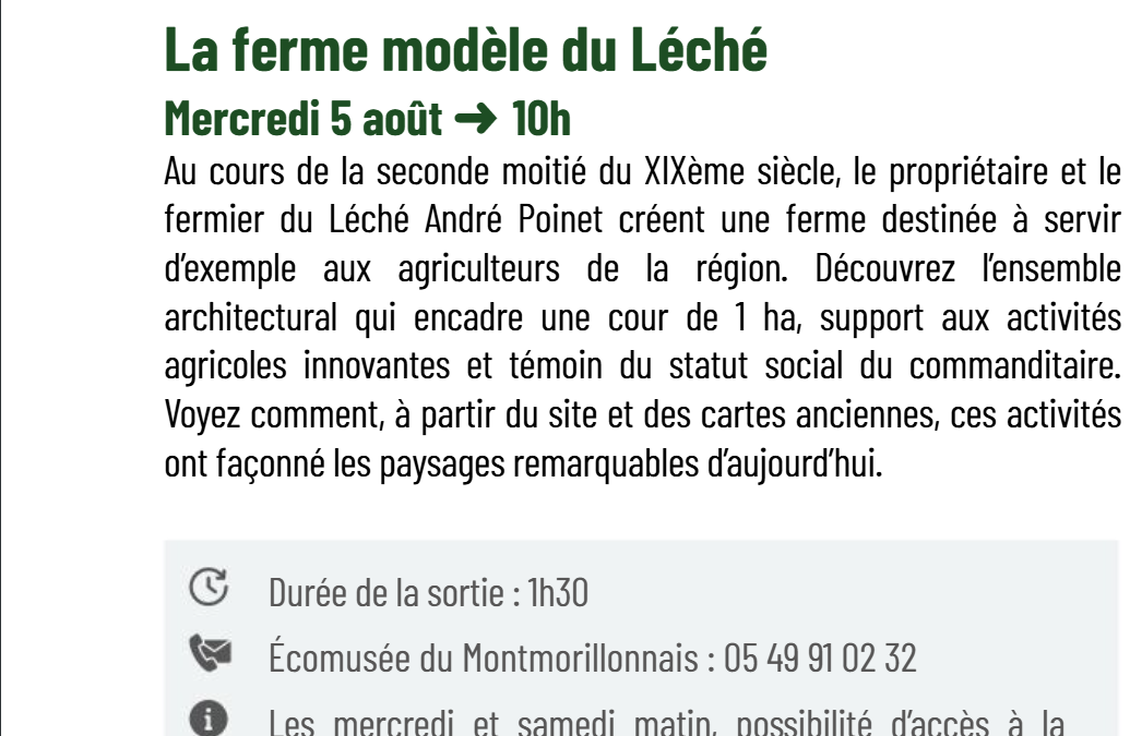 SORTIE NATURE – La Ferme modèle du Léché