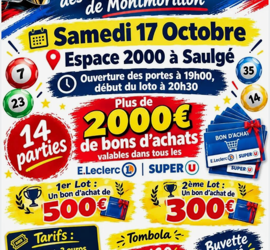 LOTO DES SAPEURS-POMPIERS DE MONTMORILLON